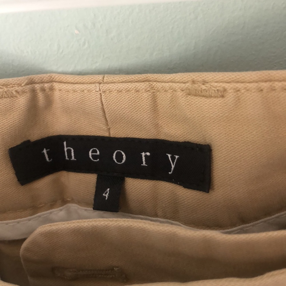Theory Khaki Women’s Bermuda Uniform Shorts - Picture 2 of 3